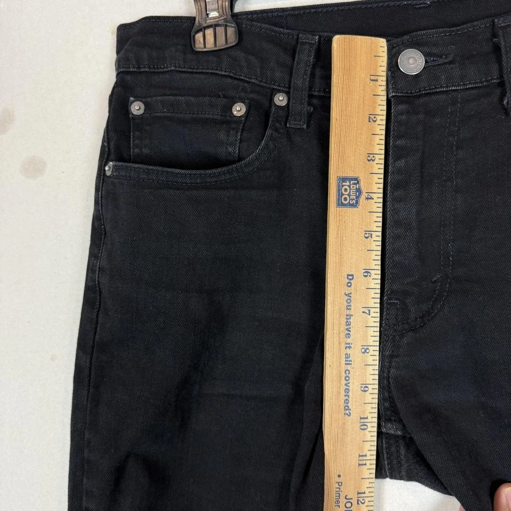 Levi's 514 Jeans Mens 32x32 Black Dark Wash Regular Straight Stretch Denim